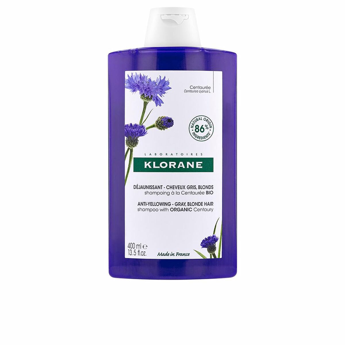 Colour Neutralising Shampoo Klorane Centaureas Bio 400 ml – изображение 1 | NetTrade.ee