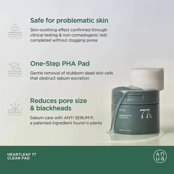 Anua Heartleaf 77% Clear Pad 160ml – изображение 3 | NetTrade.ee