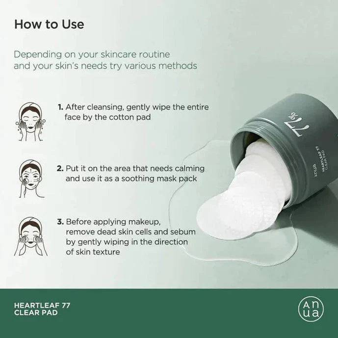 Anua Heartleaf 77% Clear Pad 160ml – изображение 6 | NetTrade.ee