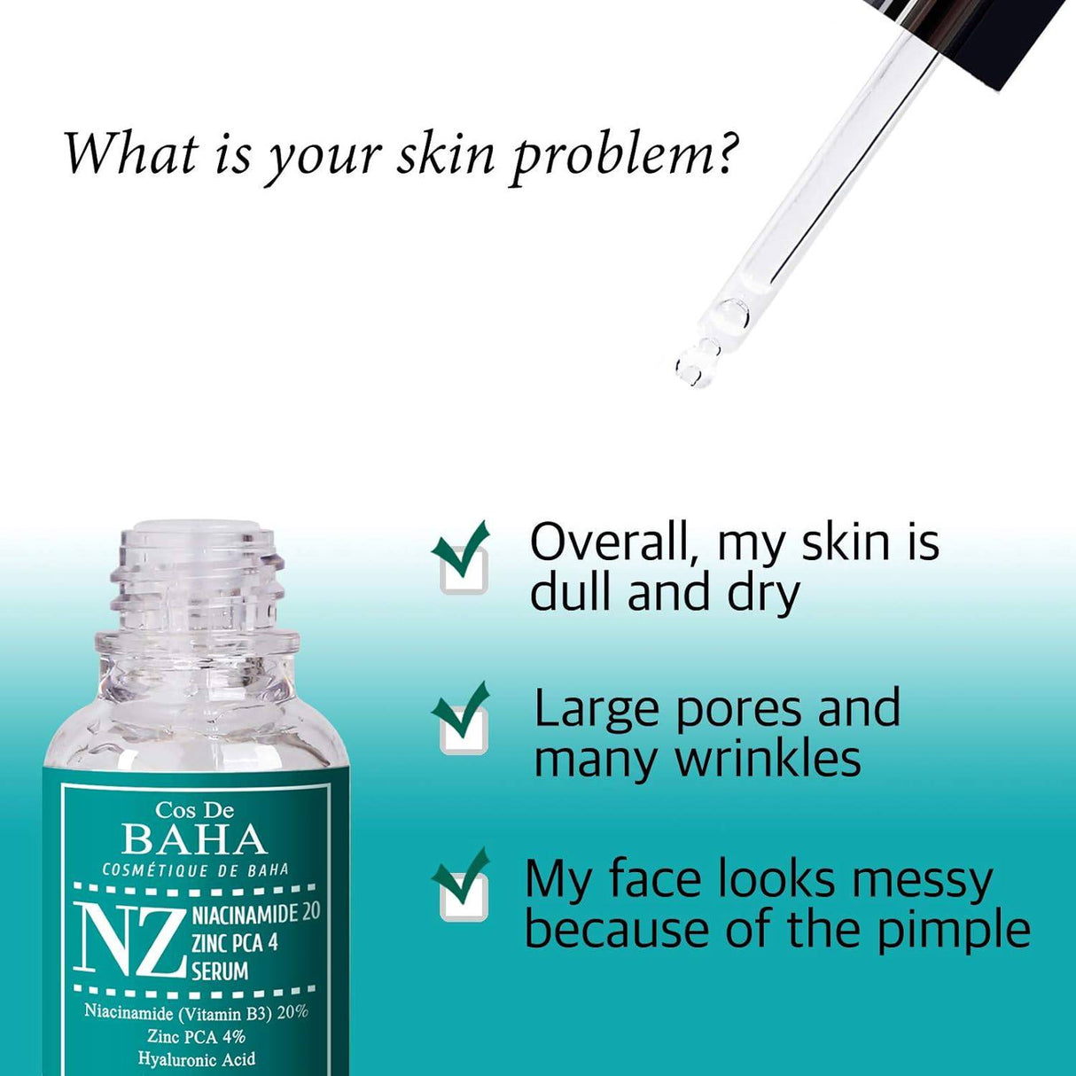 Cos De BAHA NZ Niacinamide 20 Zinc PCA 4 Serum 30ml – изображение 3 | NetTrade.ee