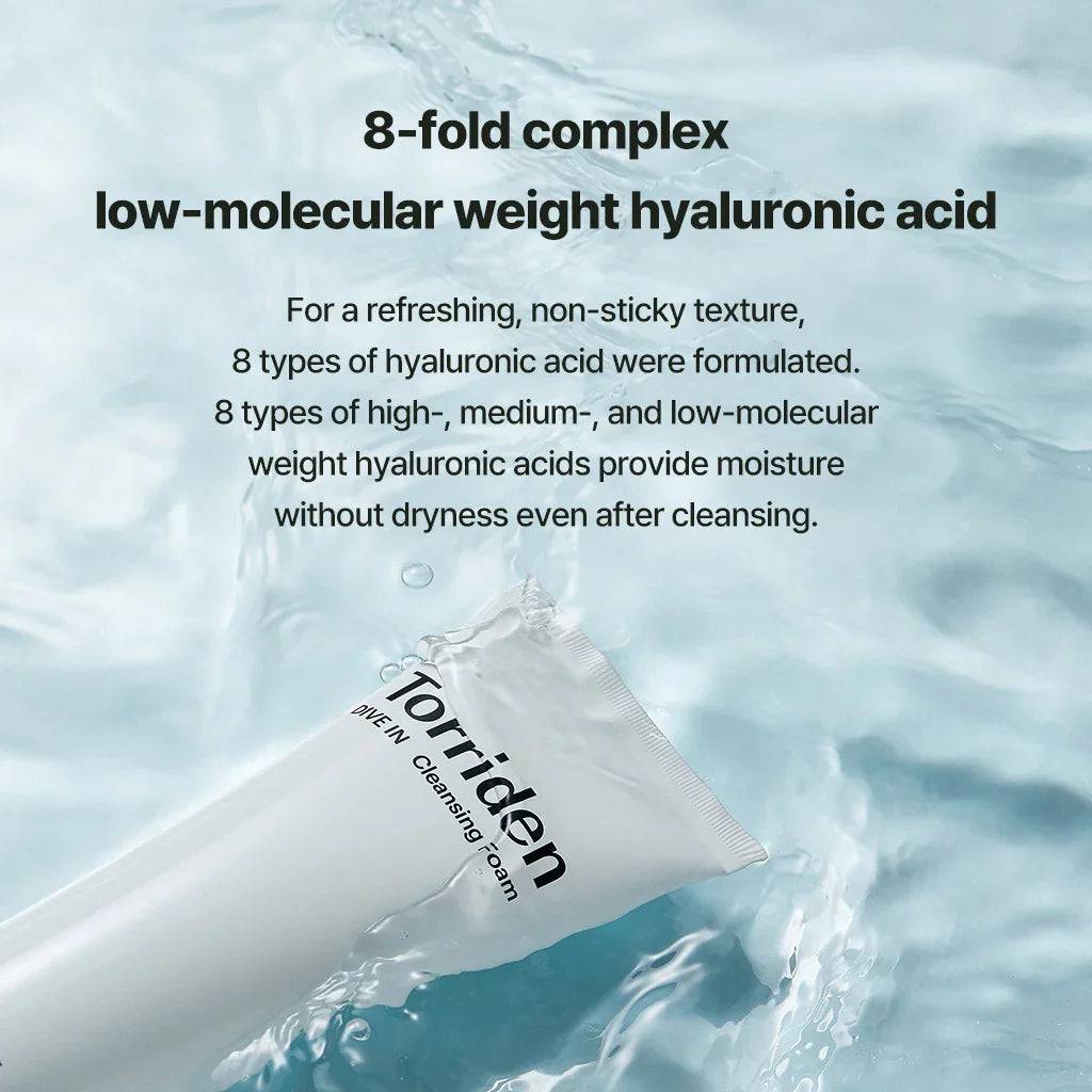 Torriden DIVE-IN Low Molecular Hyaluronic Acid Cleansing Foam 150ml – изображение 4 | NetTrade.ee