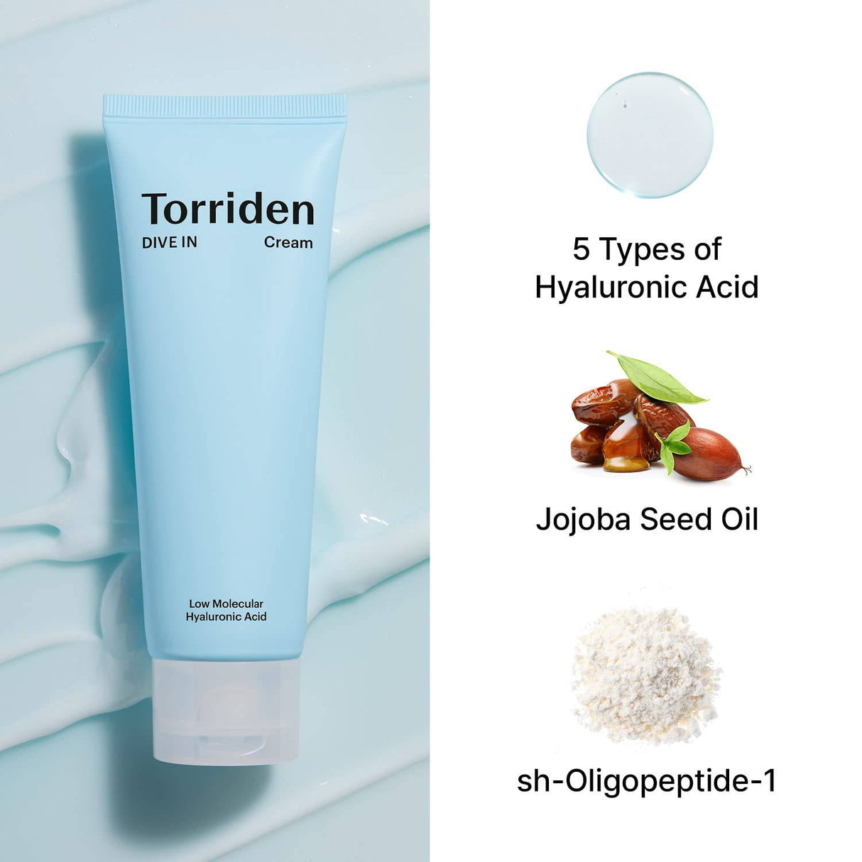 Torriden DIVE-IN Low Molecular Hyaluronic Acid Cream Mini 20ml – изображение 3 | NetTrade.ee