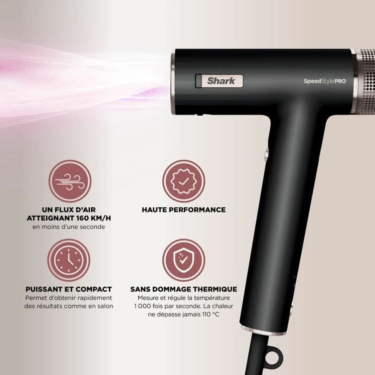 Hairdryer Shark Black – изображение 4 | NetTrade.ee