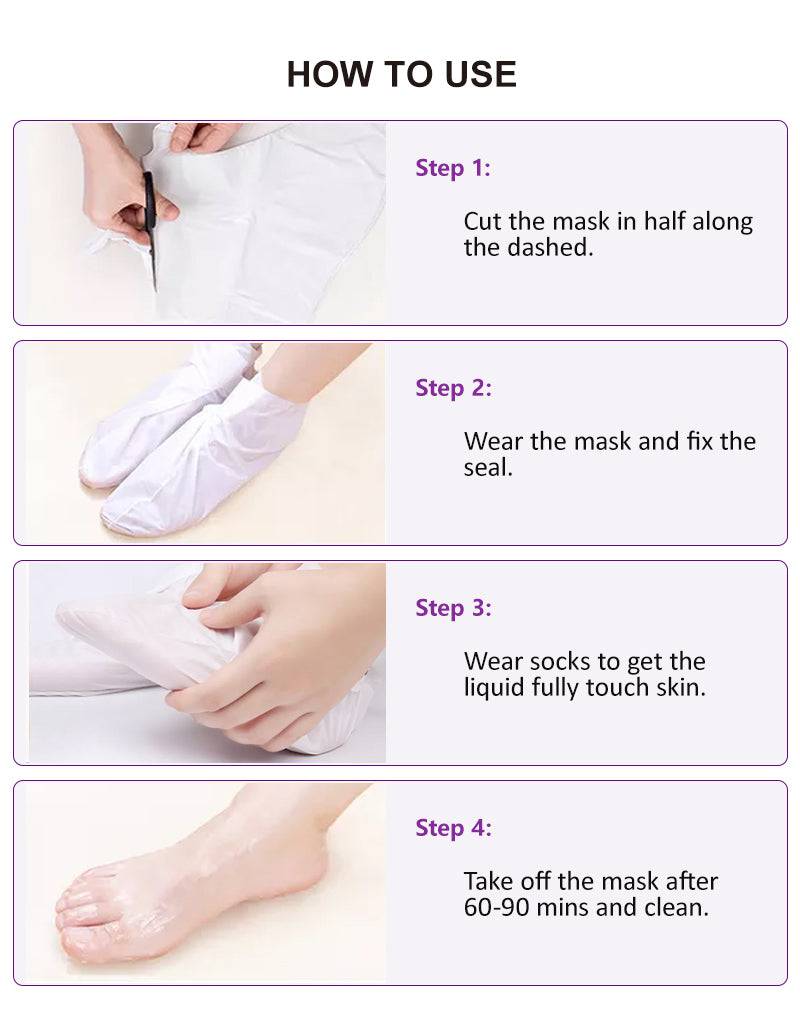 Peeling Foot Masks, 35ml (5 pairs set) - NETTRADEHOUSE