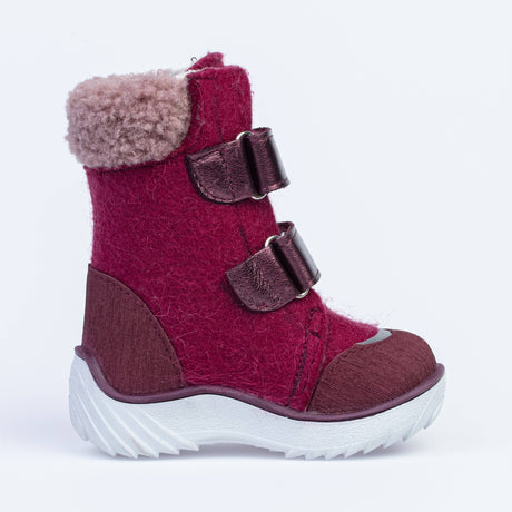 Burgundy felt boots, 157004-42 KOTOFEY - NETTRADEHOUSE