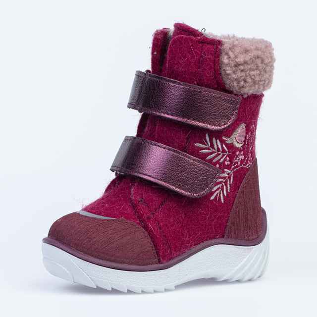 Burgundy felt boots, 157004-42 KOTOFEY - NETTRADEHOUSE