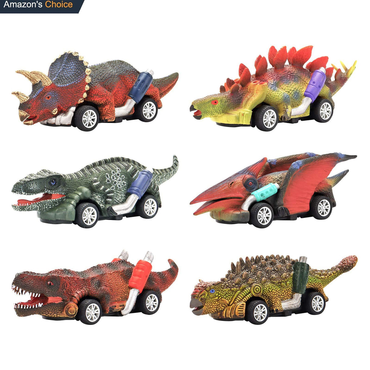 Dinosaurusrekka-autosarja lapsille, jotka rakastavat dinosauruksia ja autoja