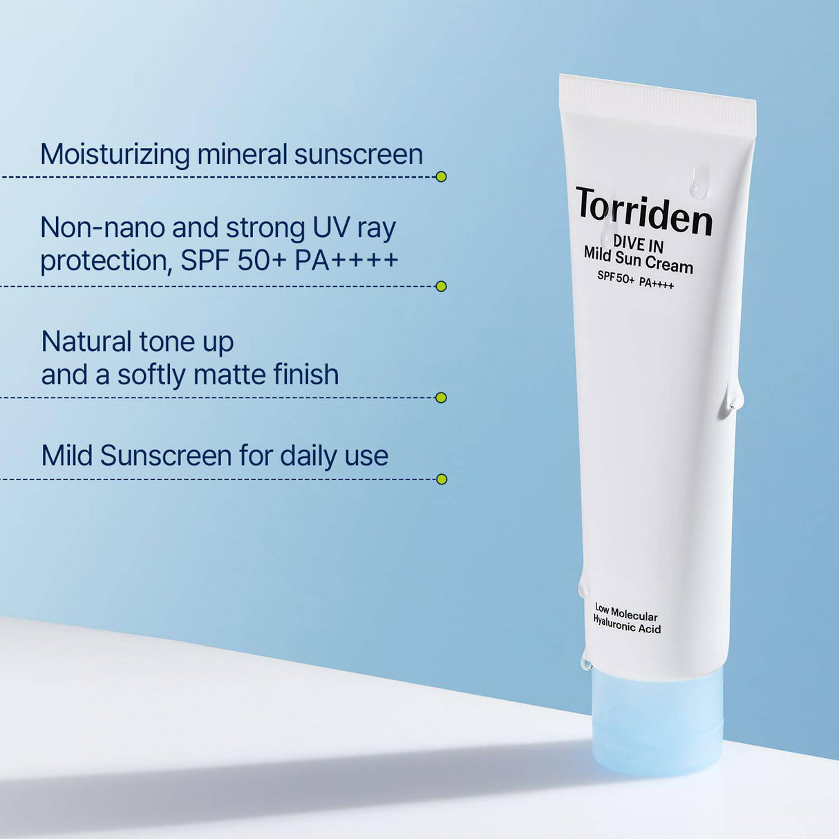 Torriden DIVE-IN Mild Suncream (SPF 50+, PA++++) 60ml - NETTRADEHOUSE