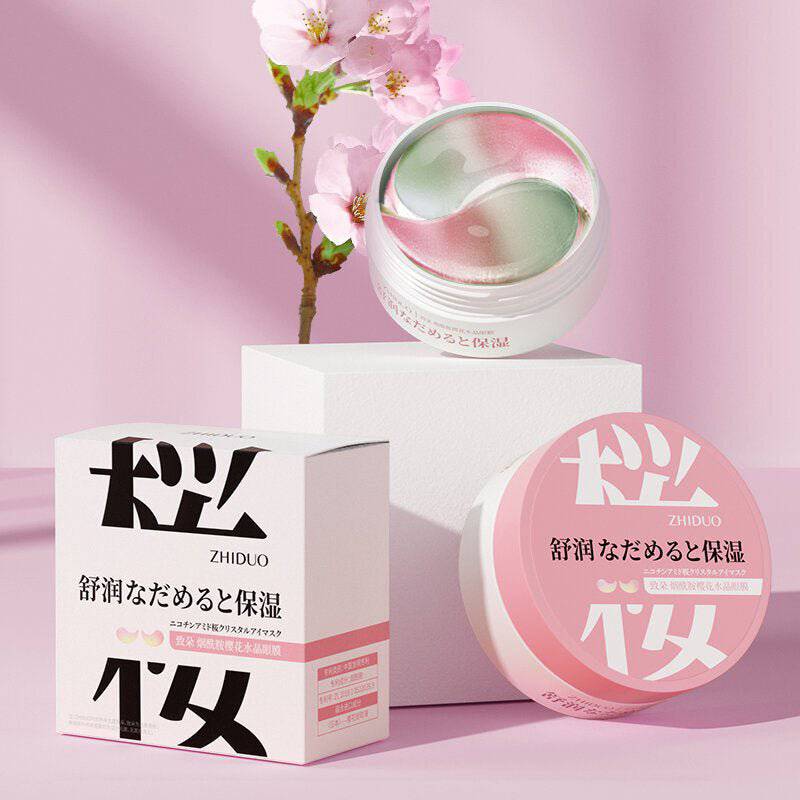 Revitalizing Cherry Blossom Eye Patches - 60 Patches