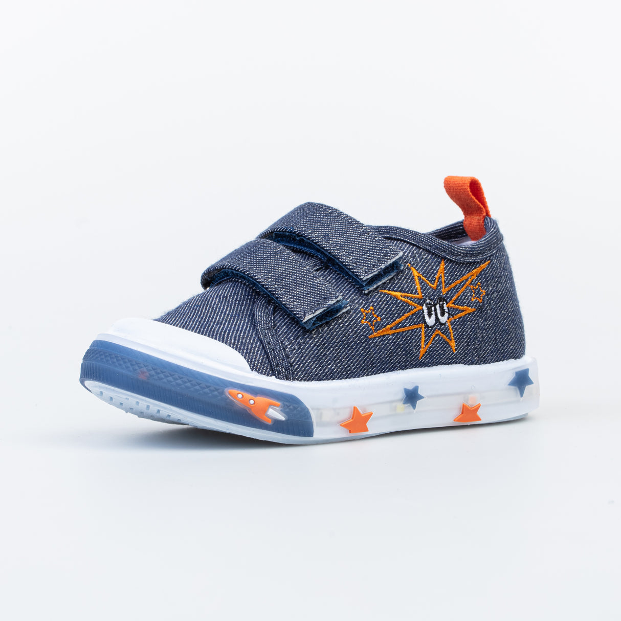 Blue sneakers for boys, textile, Kotofey 131166-11