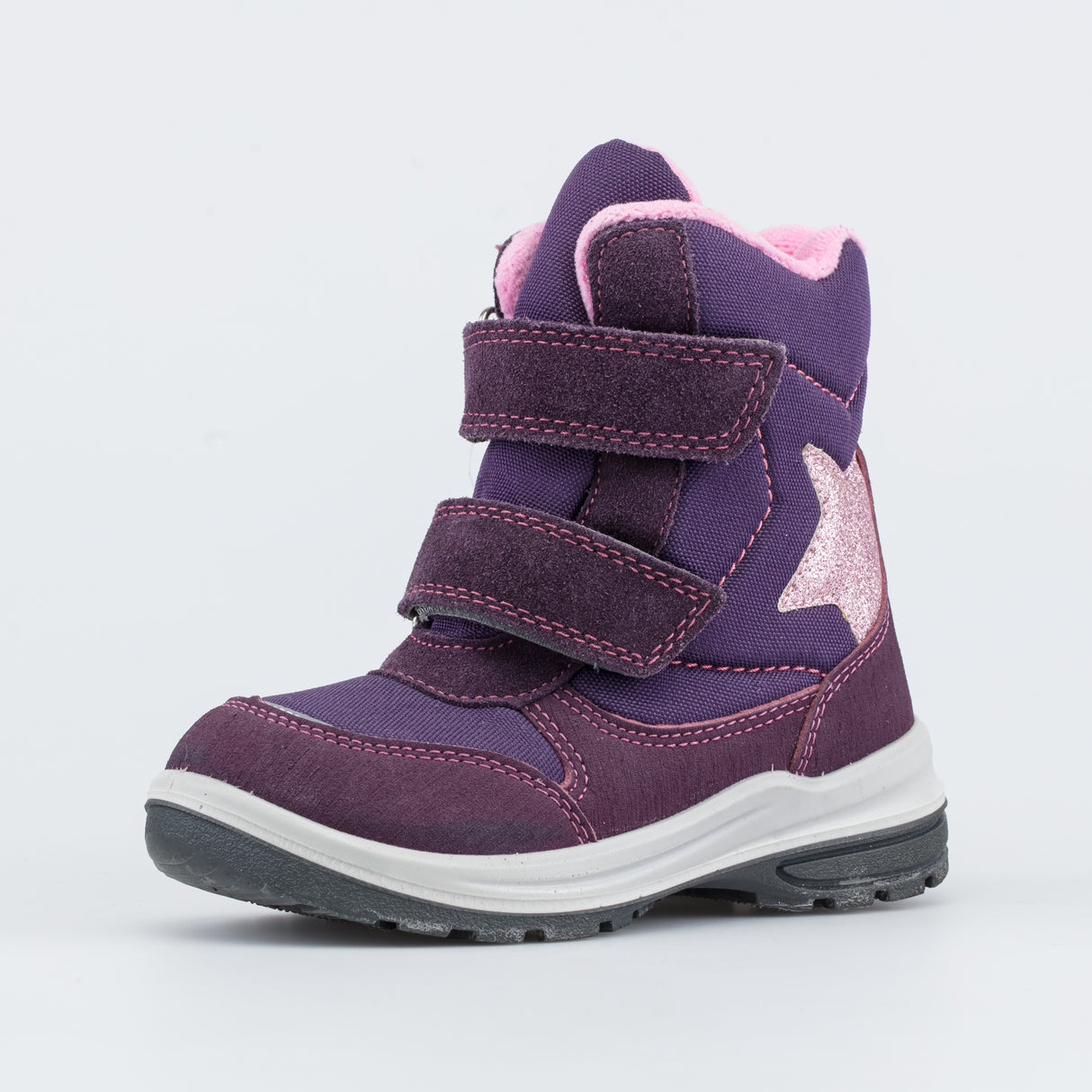 Ботинки фиолетово-розовые комбинированные, КОТОФЕЙ