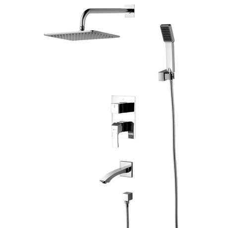 Built-in bath and shower faucet