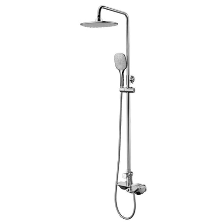Bath and shower faucet with adjustable rod height, spout and «Tropical rain» shower head LEMARK LM6862C 1