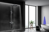 Bath and shower faucet with adjustable rod height, swivel spout and «Tropical rain» shower head LEMARK LM7004C 3